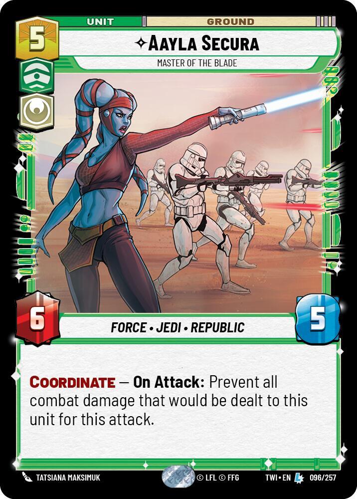 Aayla Secura - Master of the Blade card image