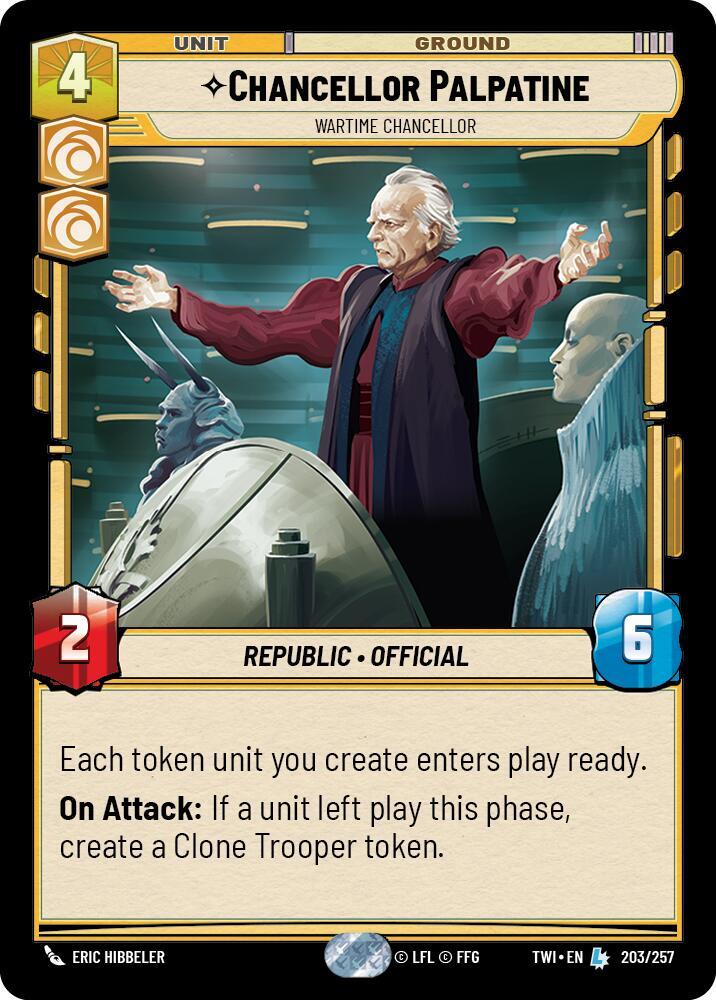 Chancellor Palpatine - Wartime Chancellor card image