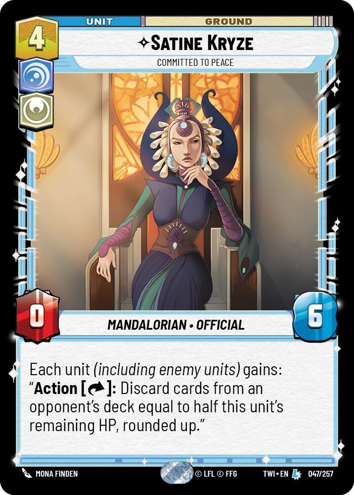 Satine Kryze - Committed to Peace card image