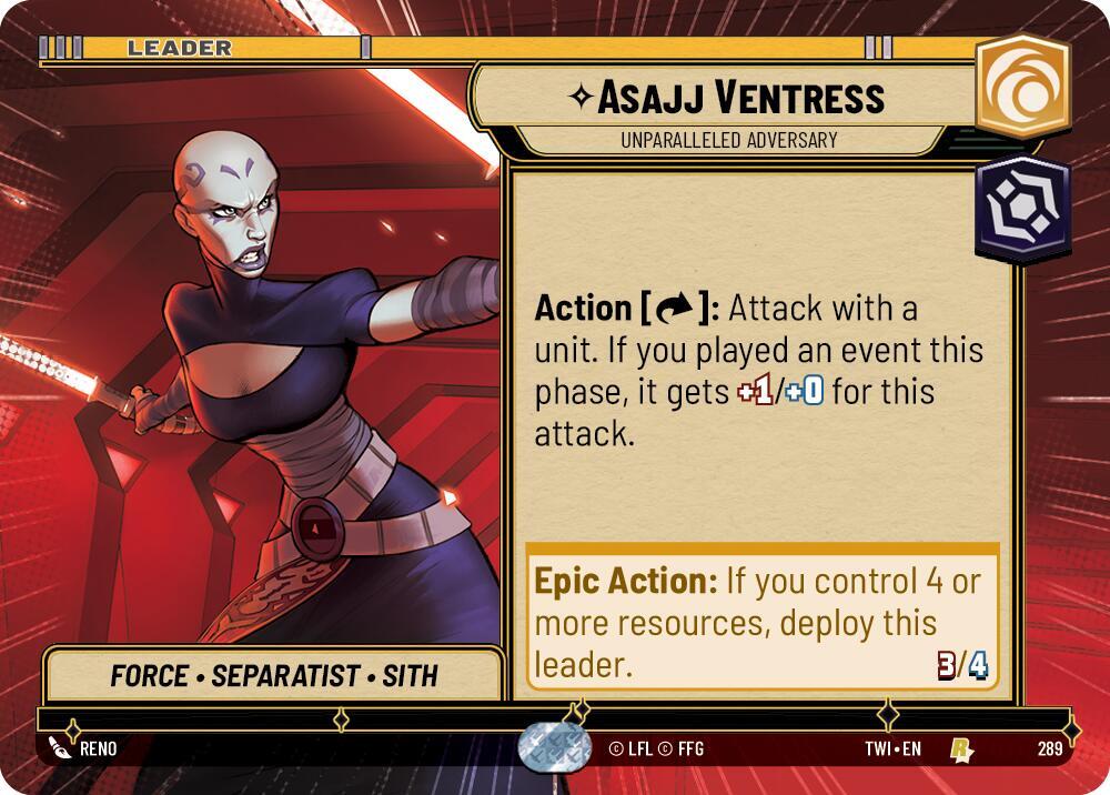 Asajj Ventress - Unparalleled Adversary (Hyperspace) card image