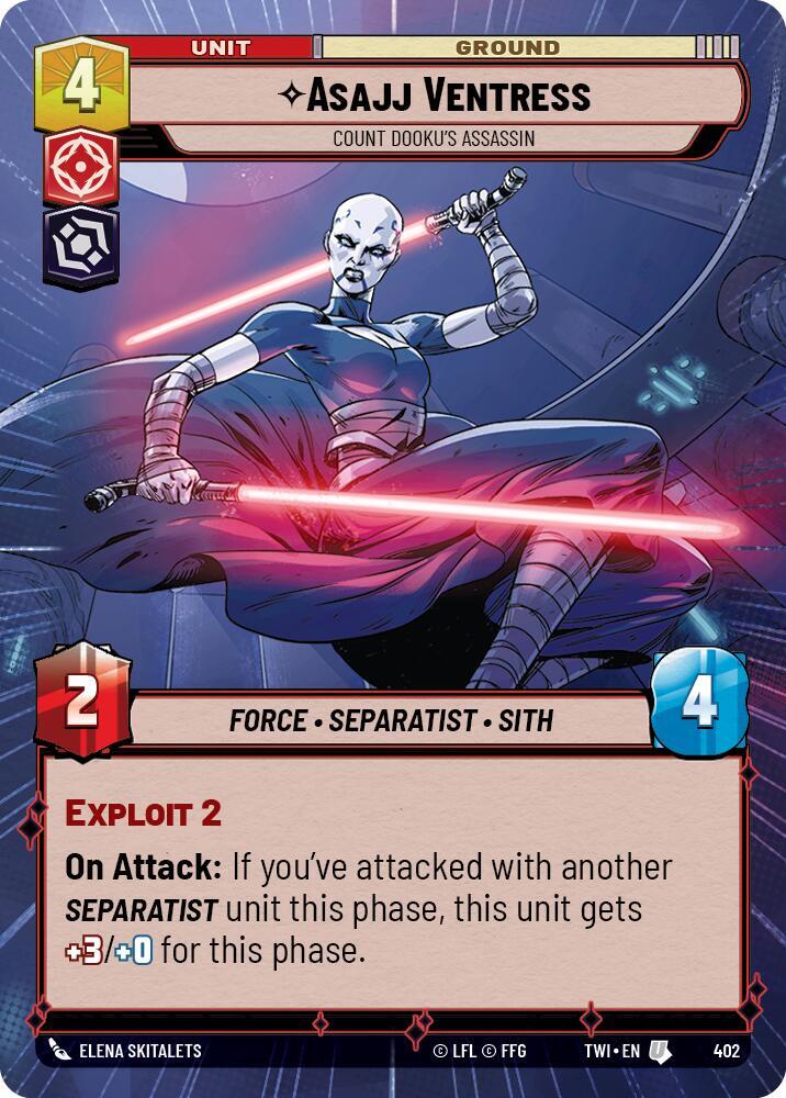 Asajj Ventress - Count Dooku's Assassin (Hyperspace) card image