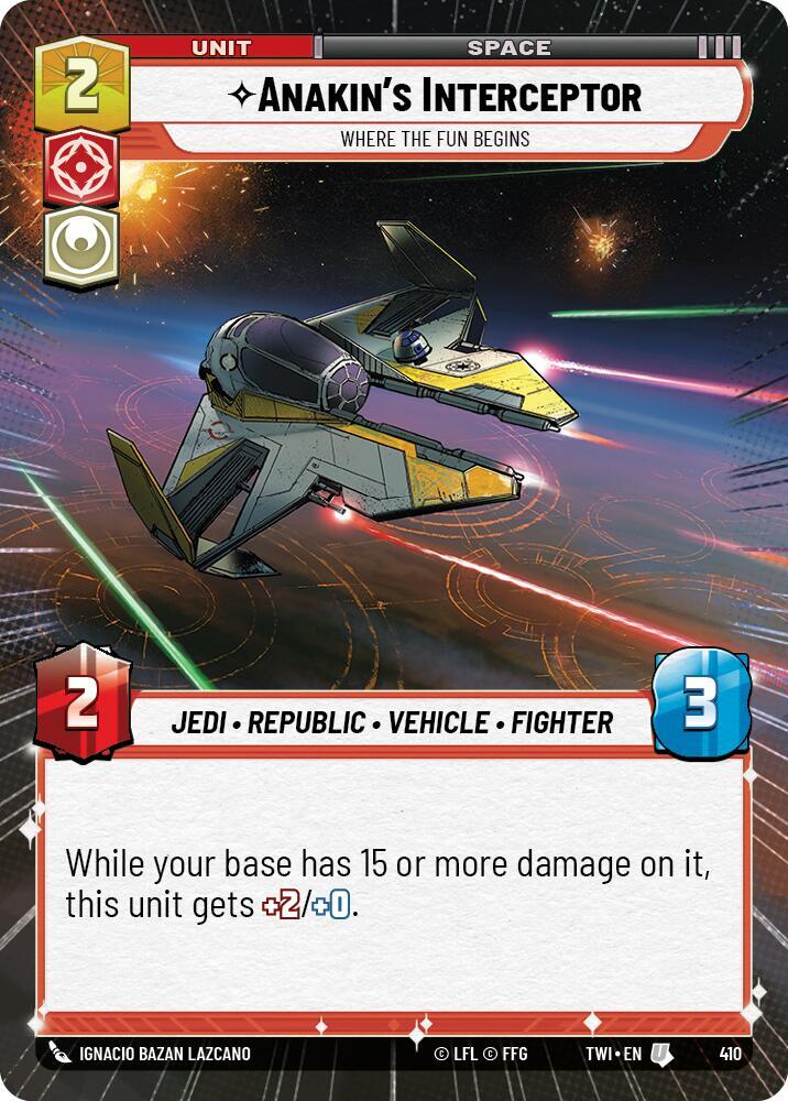 Anakin's Interceptor - Where the Fun Begins (Hyperspace) card image