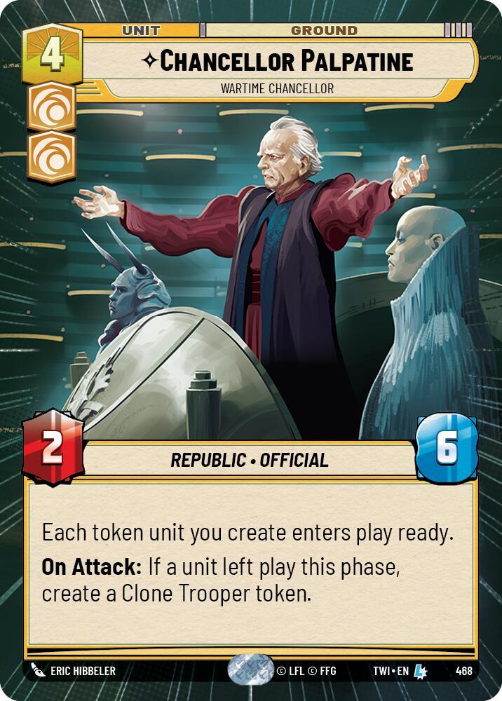 Chancellor Palpatine - Wartime Chancellor (Hyperspace) card image