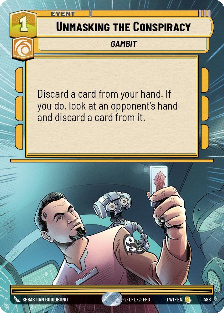 Unmasking the Conspiracy (Hyperspace) card image