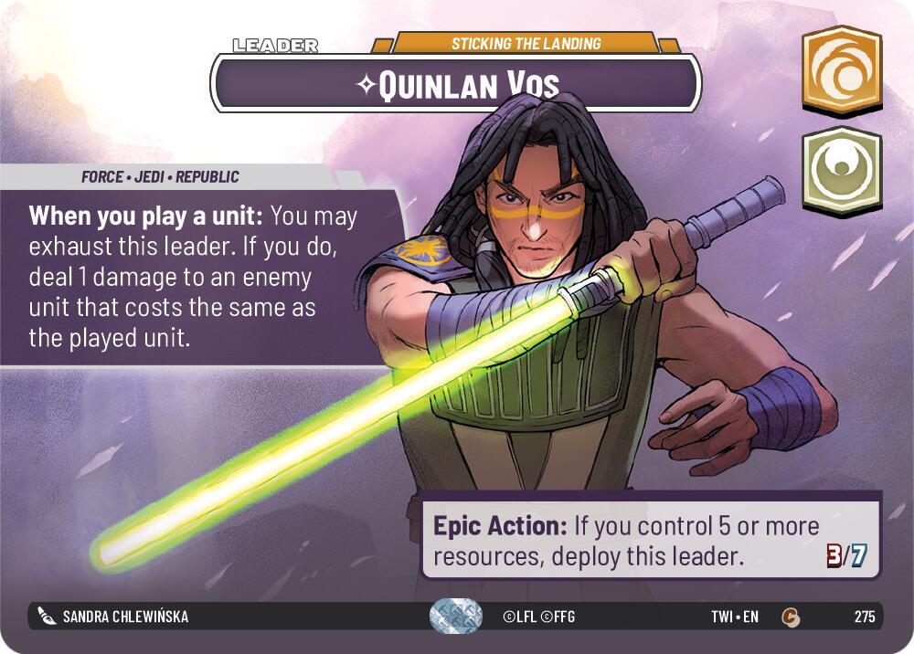 Quinlan Vos - Sticking the Landing (Showcase) card image