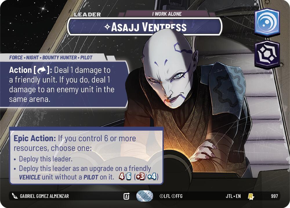 Asajj Ventress - I Work Alone (Showcase) card image