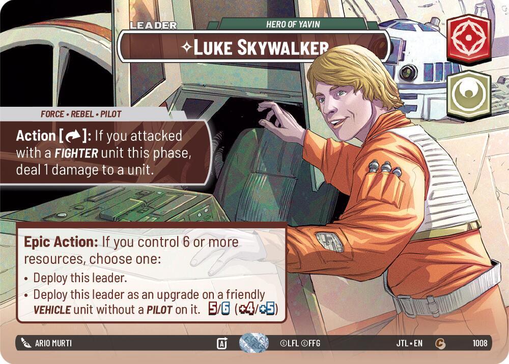 Luke Skywalker - Hero of Yavin (Showcase) card image
