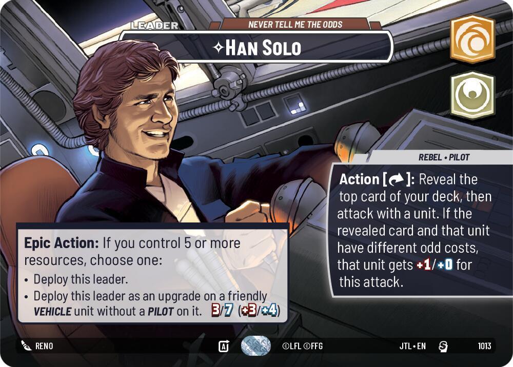 Han Solo - Never Tell Me the Odds (Showcase) card image