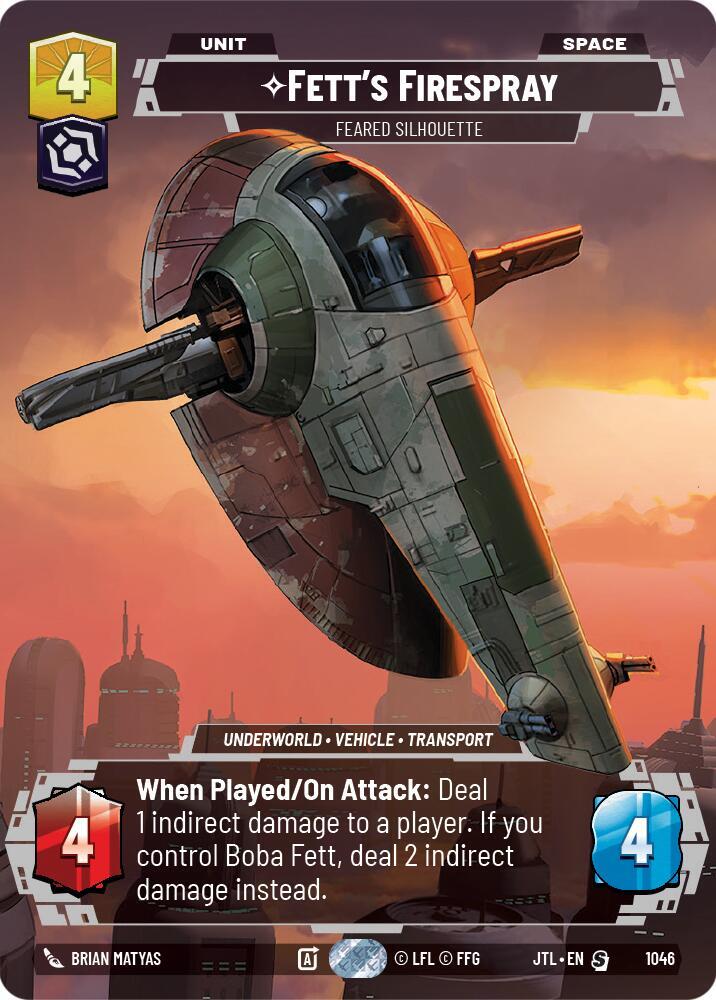 Fett's Firespray - Feared Silhouette (Prestige) card image