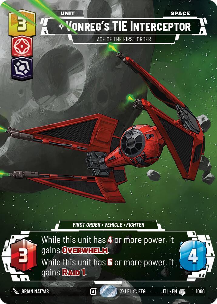 Vonreg's TIE Interceptor - Ace of the First Order (Prestige Foil) card image