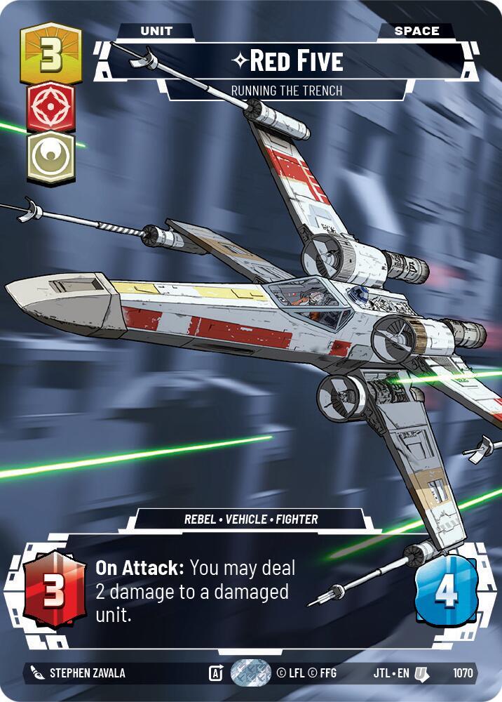 Red Five - Running the Trench (Prestige Foil) card image