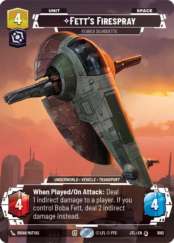 Fett's Firespray - Feared Silhouette (Prestige Foil) card image