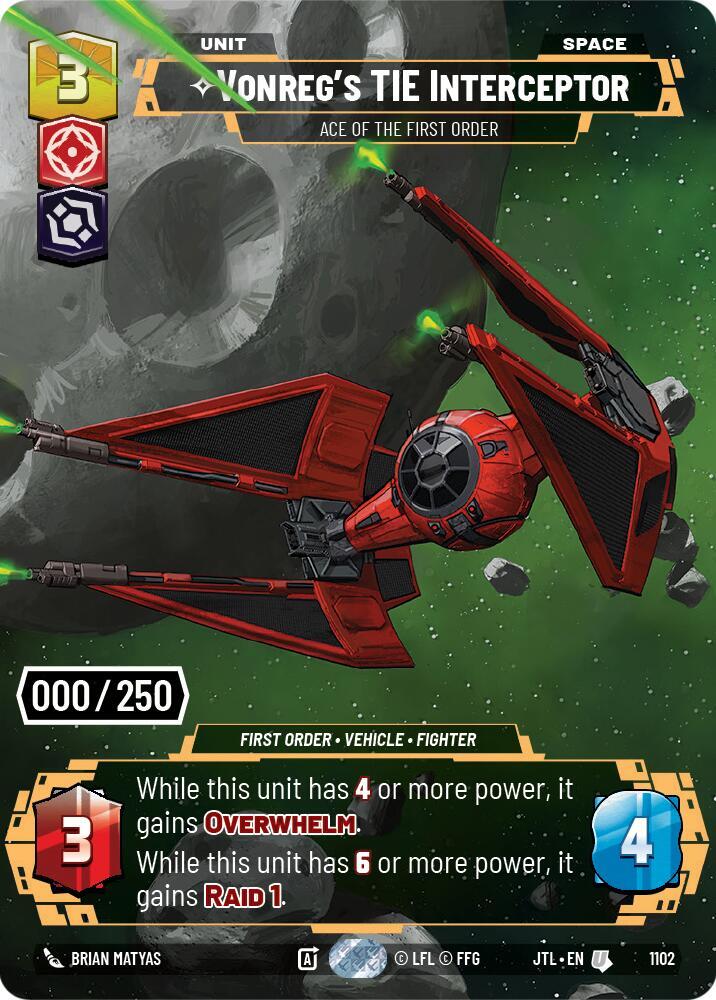 Vonreg's TIE Interceptor - Ace of the First Order (Serialized) card image