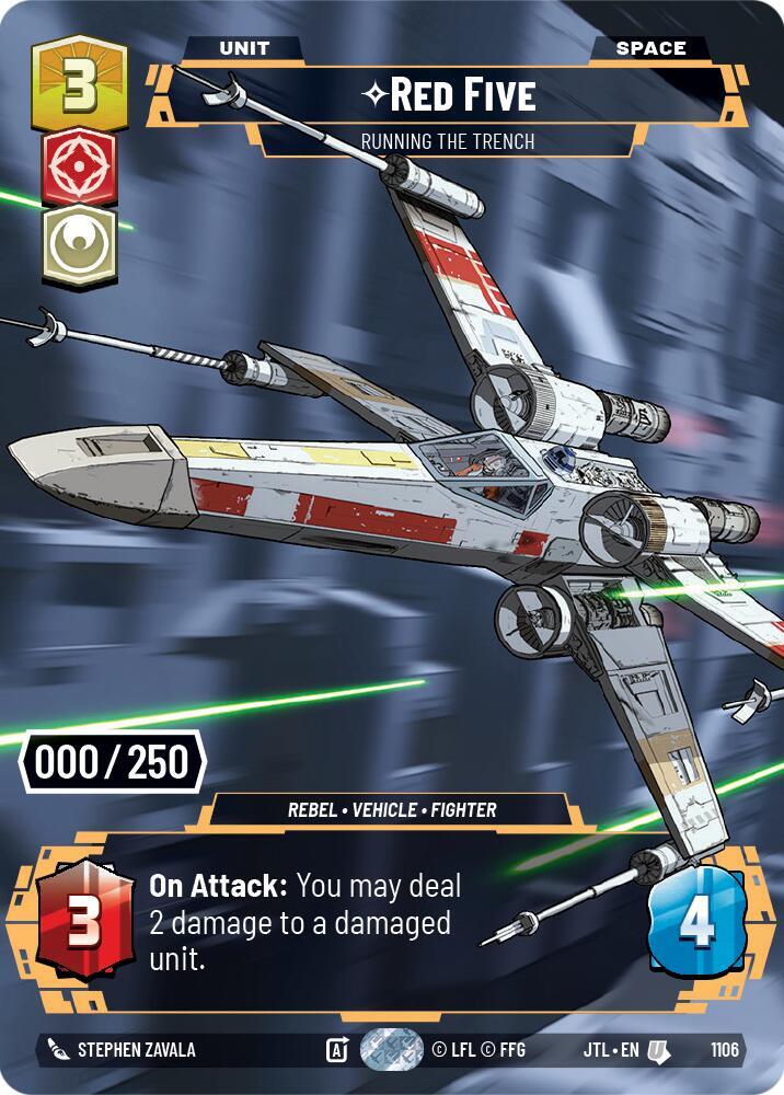 Red Five - Running the Trench (Serialized) card image