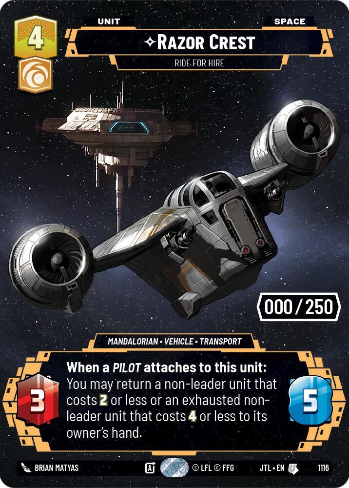 Razor Crest - Ride For Hire (Serialized) card image