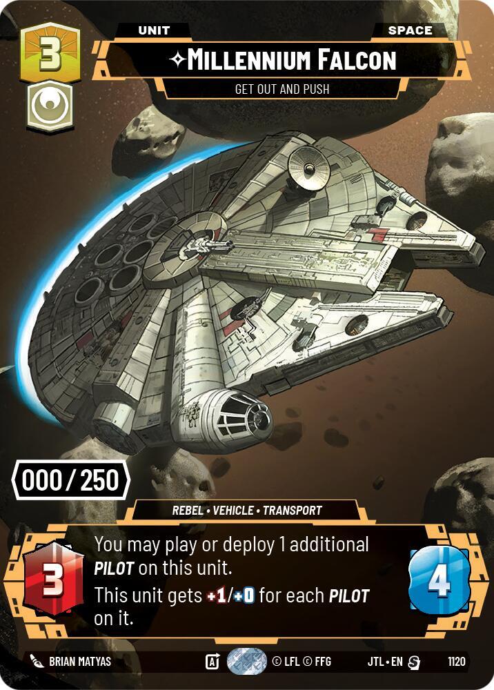 Millennium Falcon - Get Out And Push (Serialized) card image