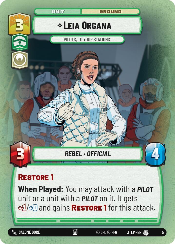Leia Organa - Pilots, To Your Stations card image