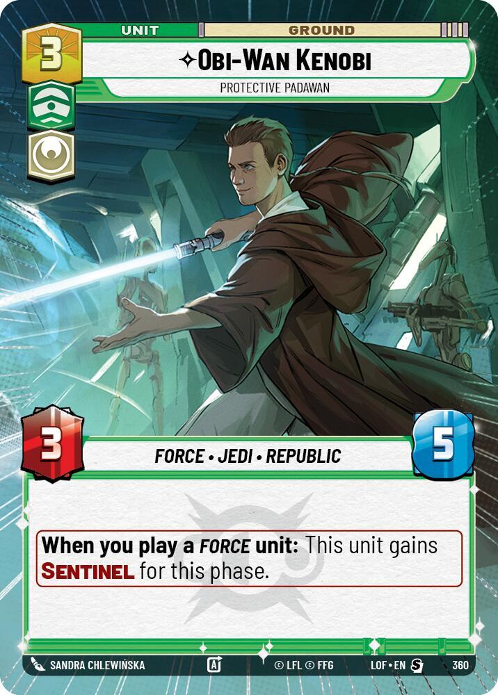 Obi-Wan Kenobi - Protective Padawan (Hyperspace) card image