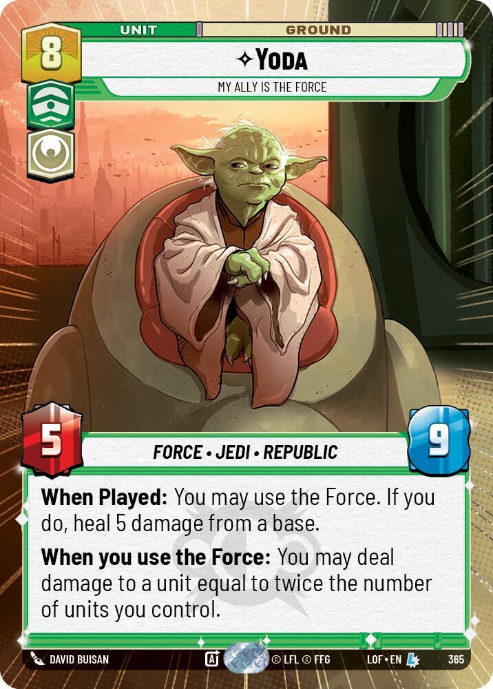 Yoda - My Ally is the Force (Hyperspace) card image
