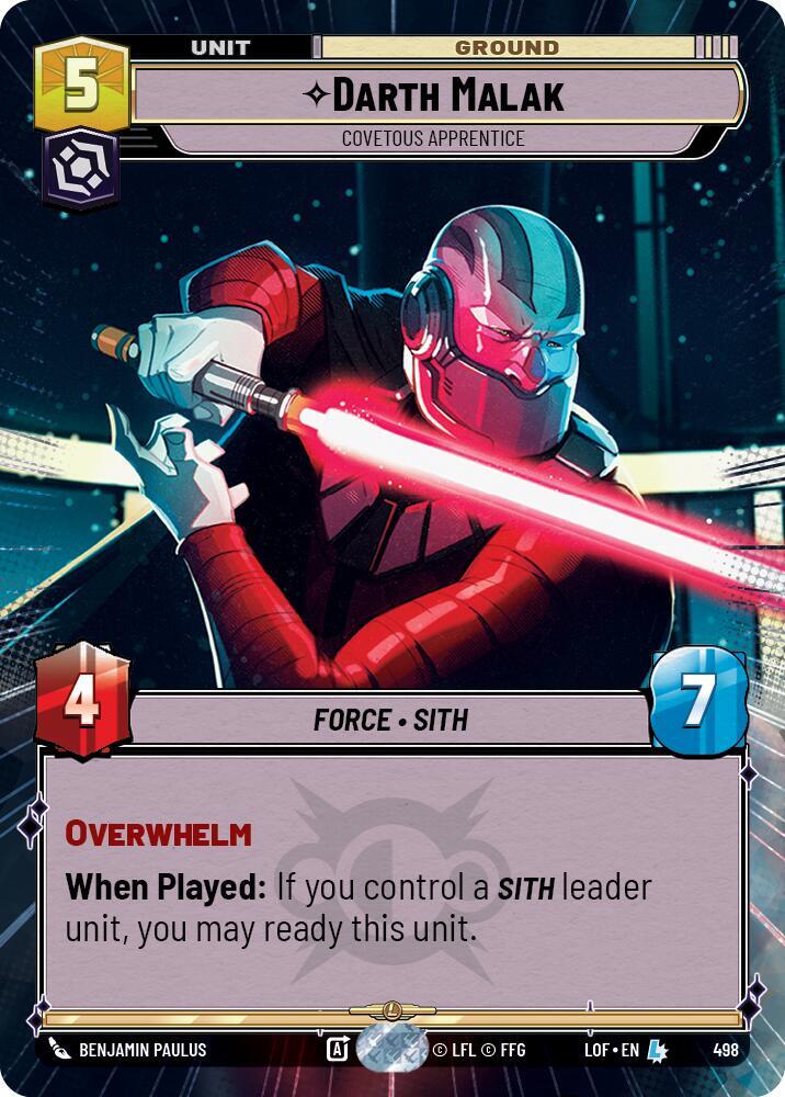 Darth Malak - Covetous Apprentice (Hyperspace) card image
