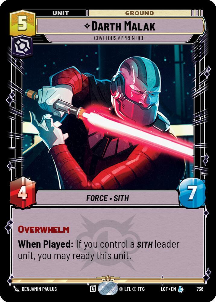 Darth Malak - Covetous Apprentice (Foil) card image