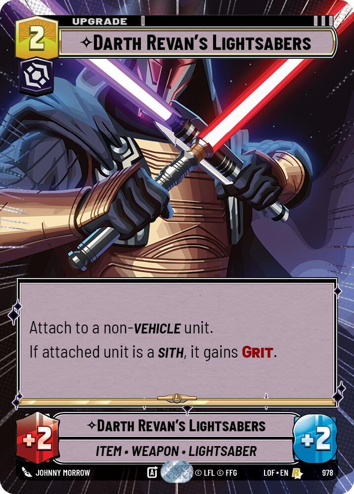 Darth Revan's Lightsabers (Hyperspace Foil) card image