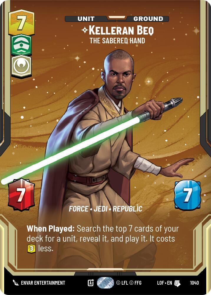 Kelleran Beq - The Sabered Hand (Prestige) card image