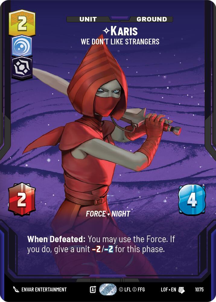 Karis - We Don't Like Strangers (Prestige Foil) card image