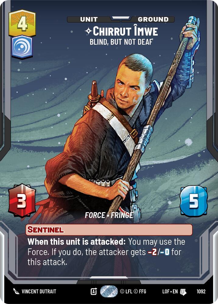Chirrut Imwe - Blind, but not Deaf (Prestige Foil) card image