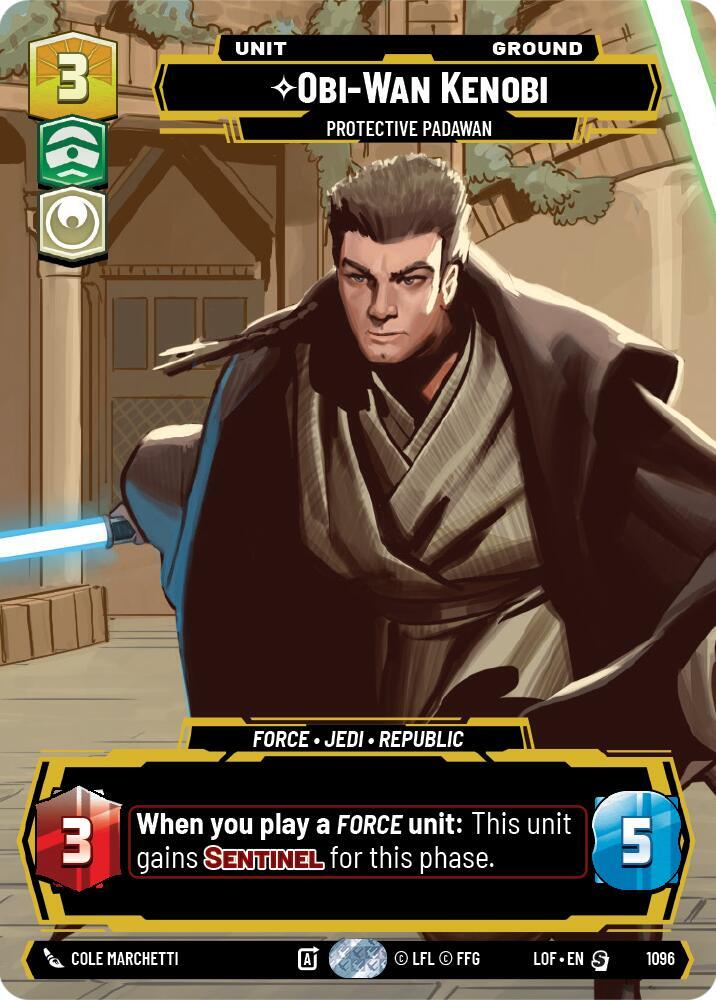 Obi-Wan Kenobi - Protective Padawan (Prestige Foil) card image
