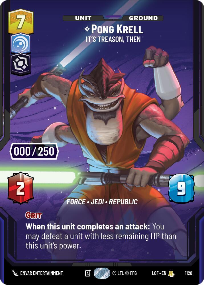 Pong Krell - It's Treason, Then (Serialized) card image