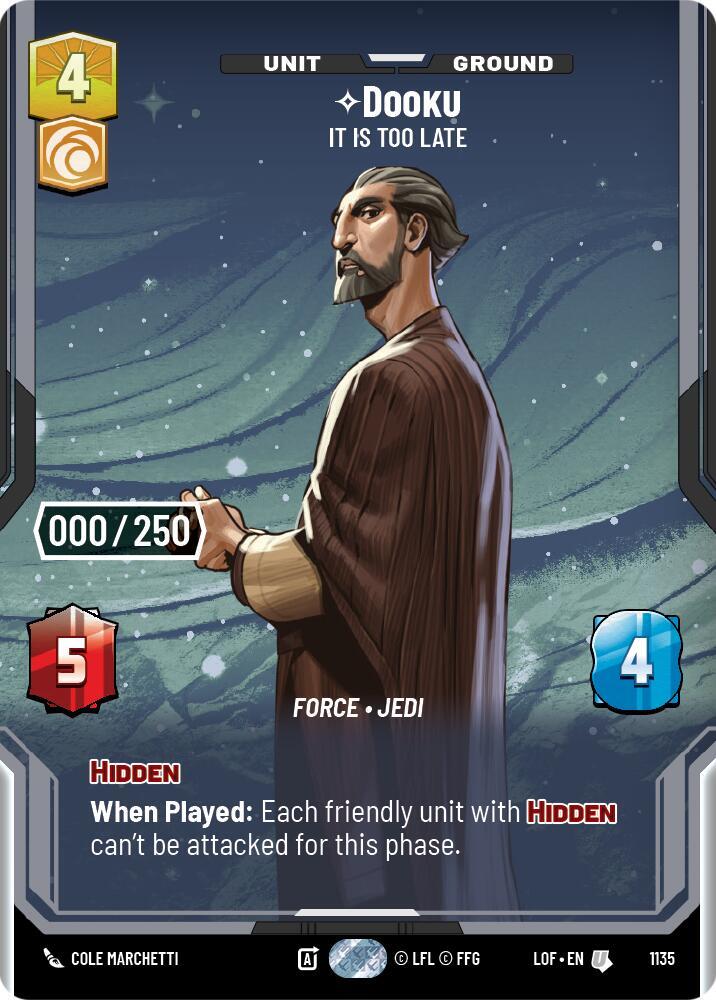 Dooku - It Is Too Late (Serialized) card image