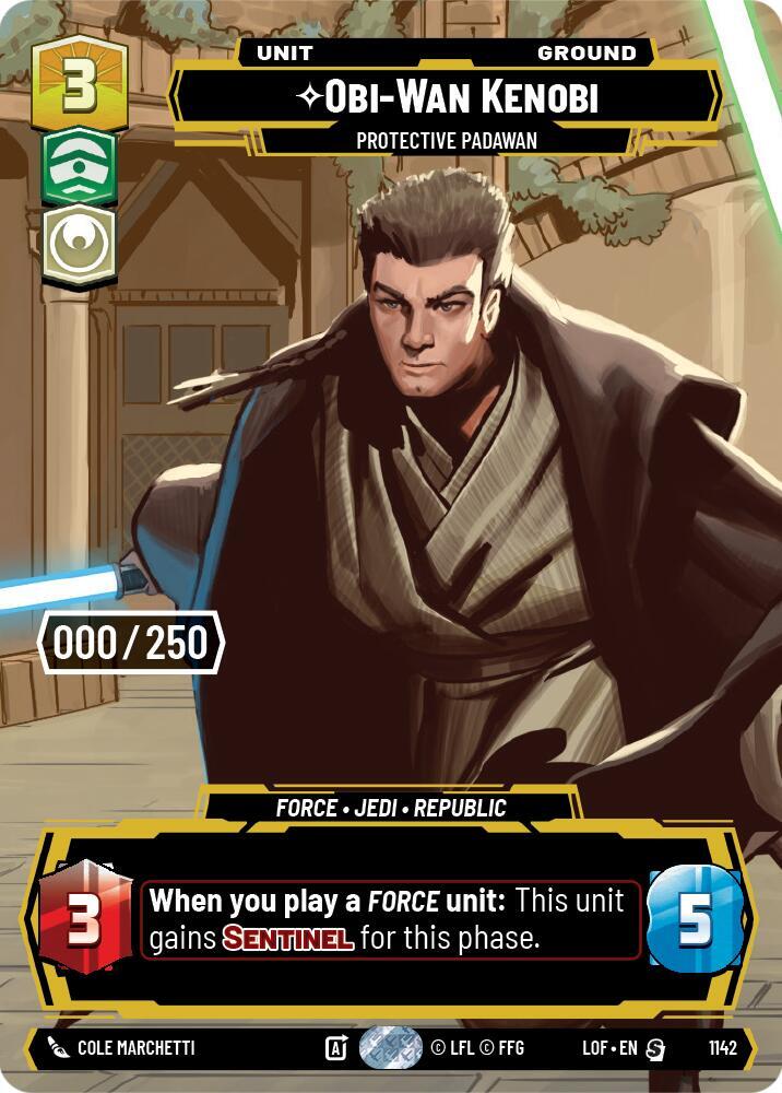 Obi-Wan Kenobi - Protective Padawan (Serialized) card image