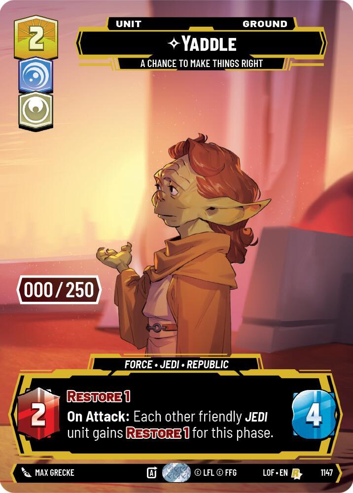 Yaddle - A Chance To Make Things Right (Serialized) card image