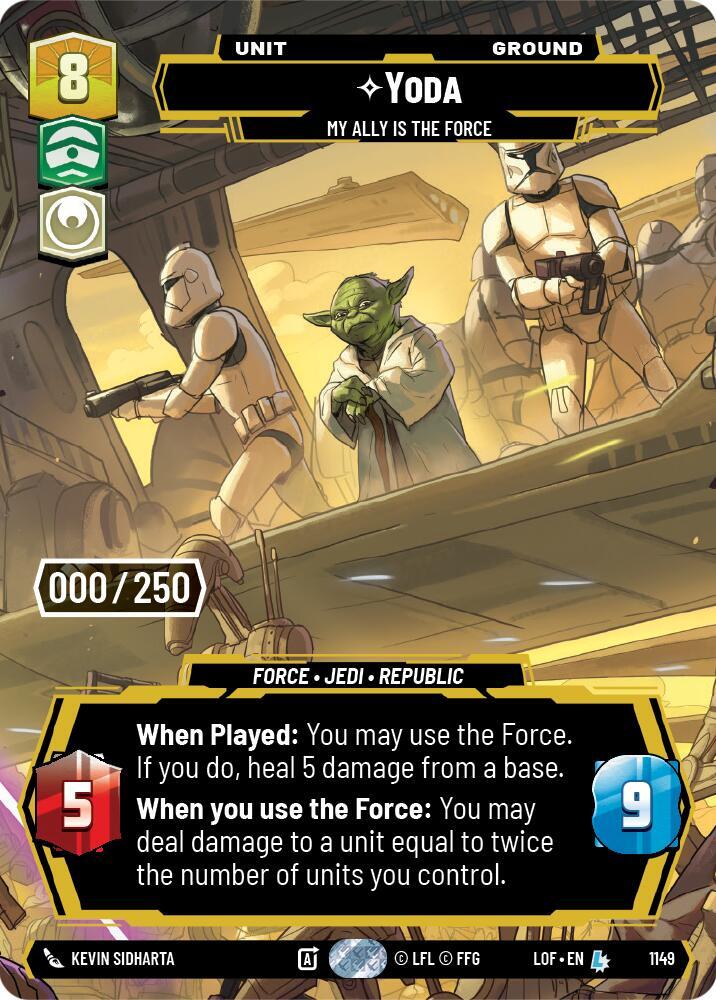 Yoda - My Ally is the Force (Serialized) card image