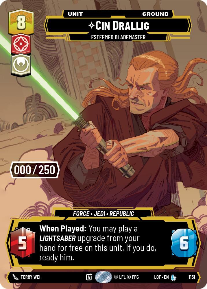Cin Drallig - Esteemed Blademaster (Serialized) card image