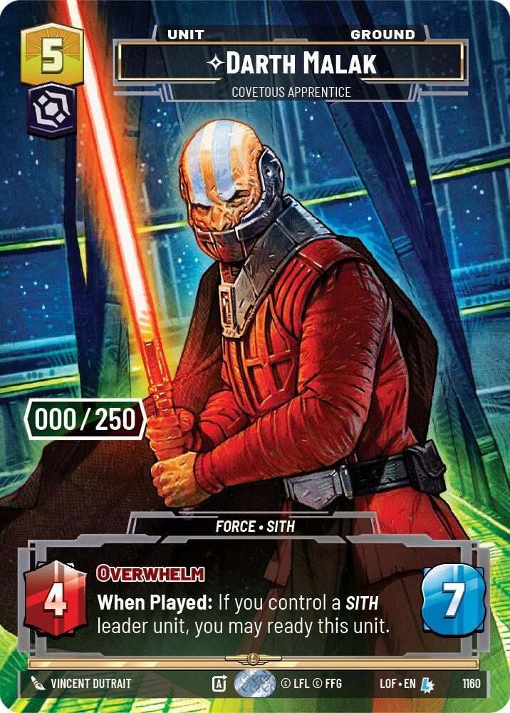 Darth Malak - Covetous Apprentice (Serialized) card image