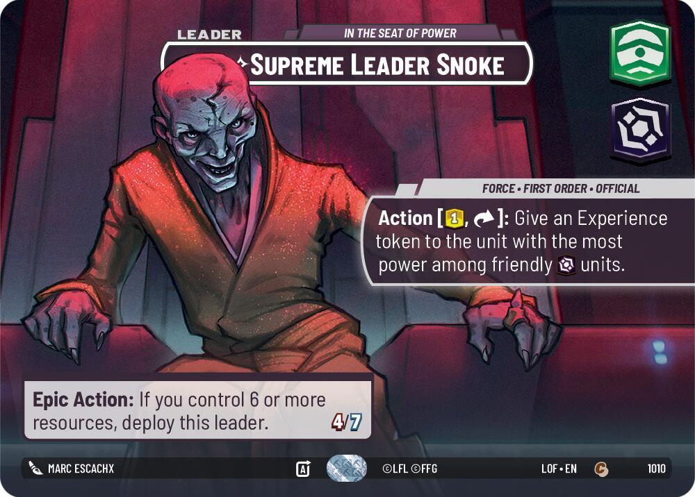 Supreme Leader Snoke - In the Seat of Power (Showcase) card image
