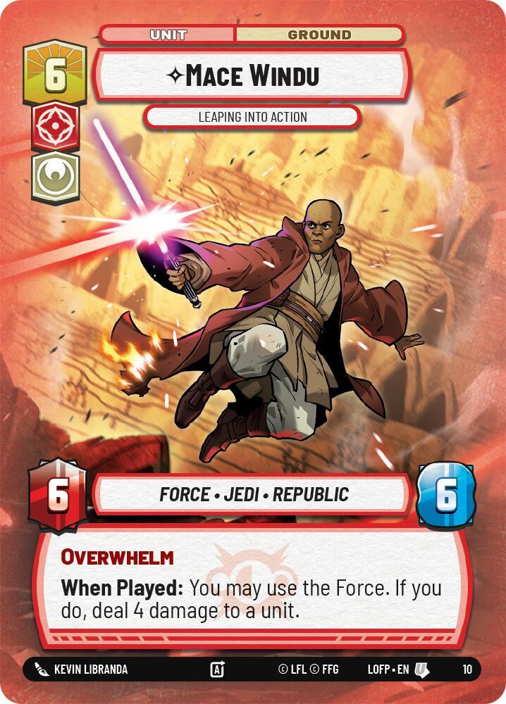 Mace Windu - Leaping into Action card image