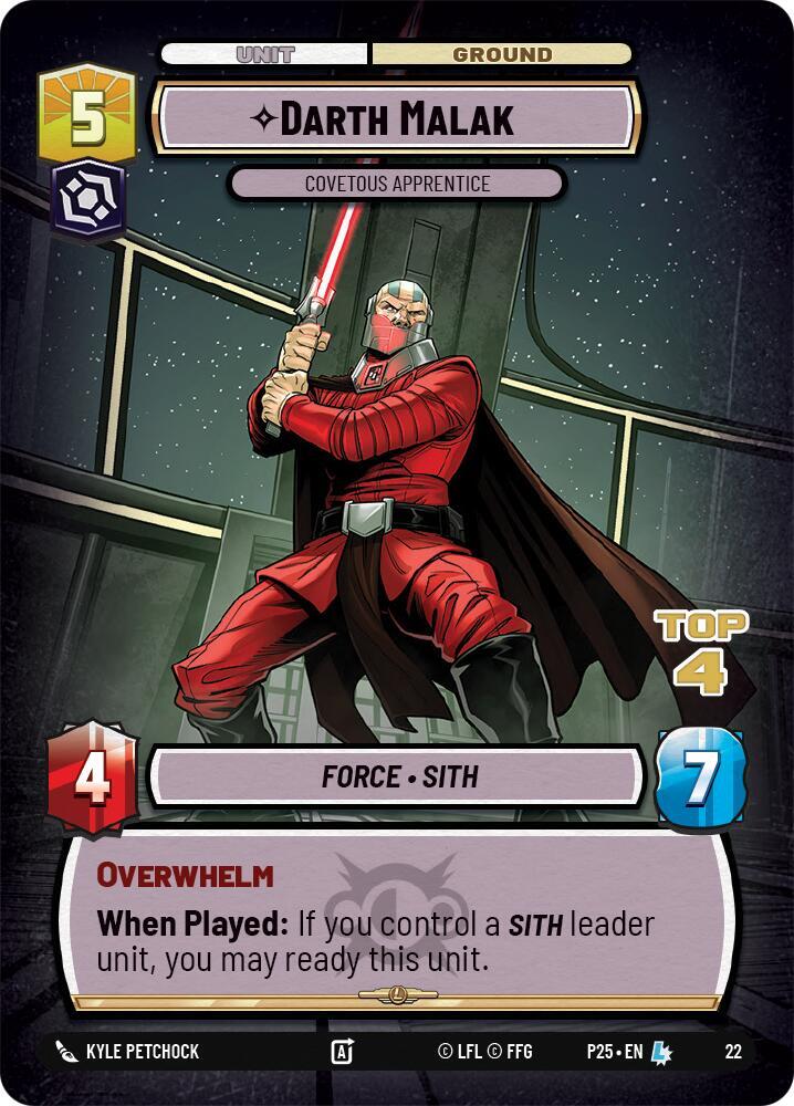 Darth Malak - Covetous Apprentice (Top 4) card image