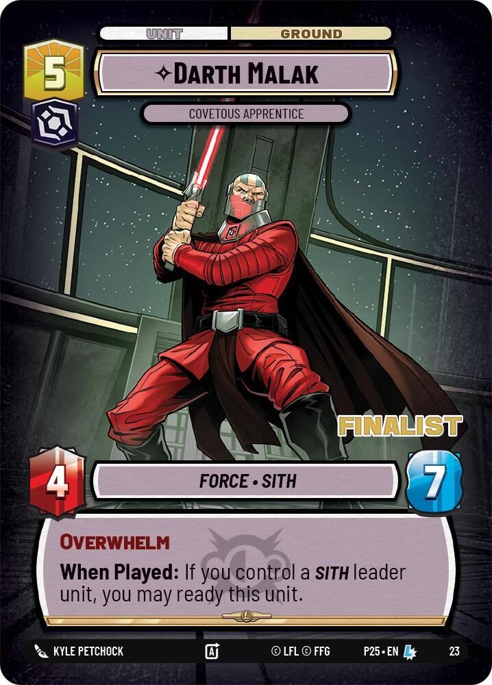 Darth Malak - Covetous Apprentice (Finalist) card image