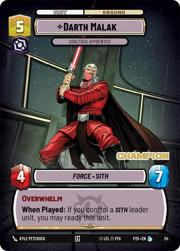 Darth Malak - Covetous Apprentice (Champion) card image