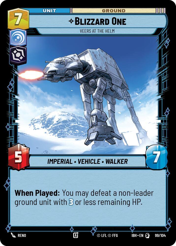 Blizzard One - Veers at the Helm card image