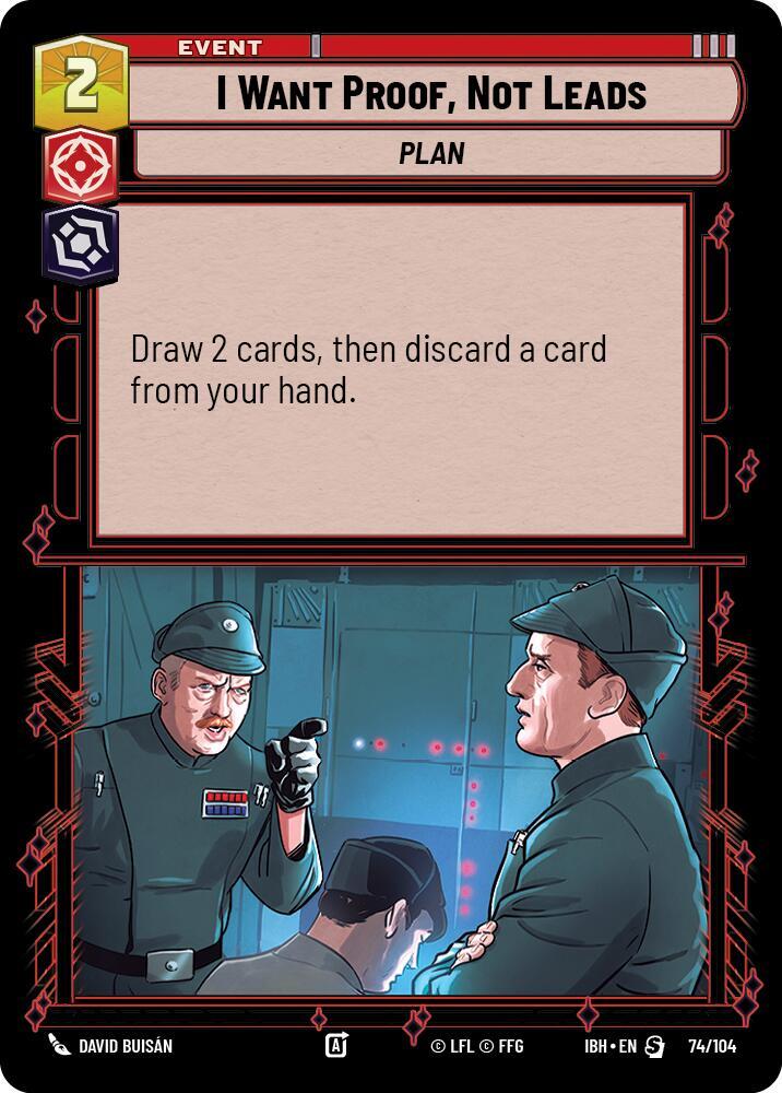 I Want Proof, Not Leads card image