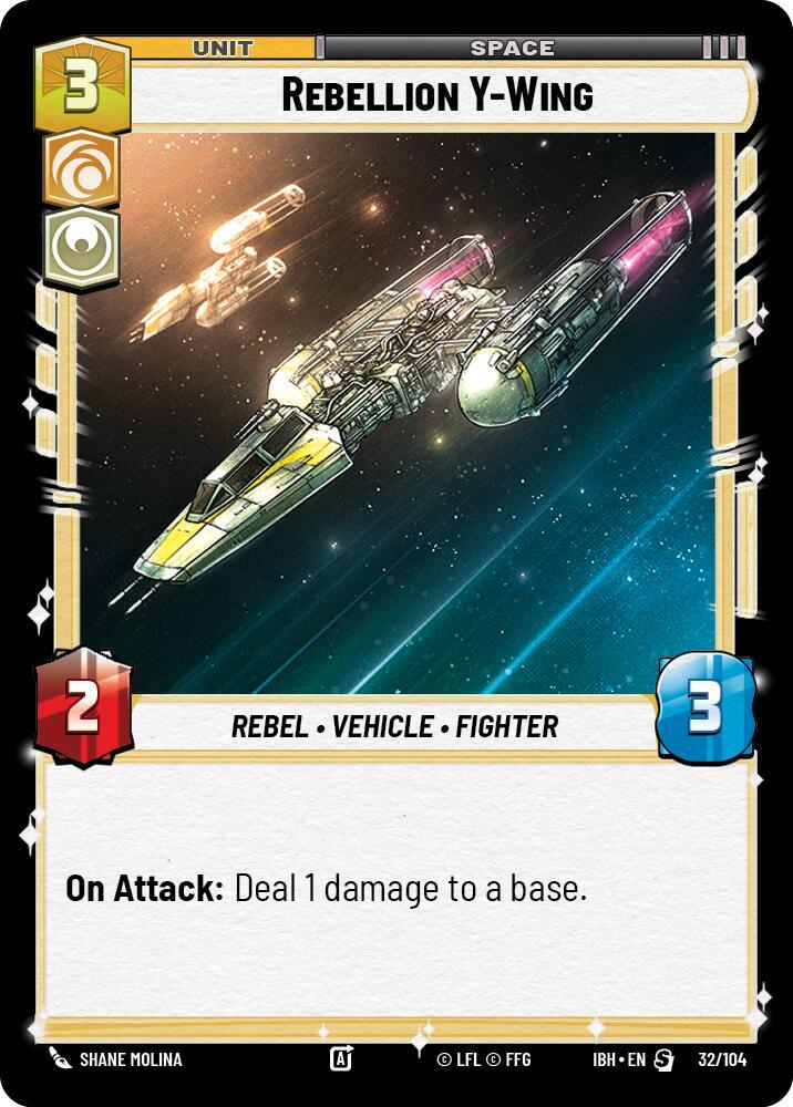 Rebellion Y-Wing (32/104) card image