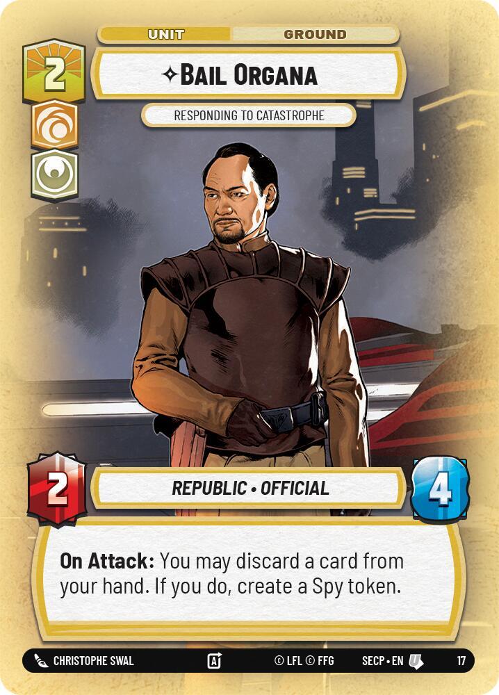 Bail Organa - Responding to Catastrophe card image