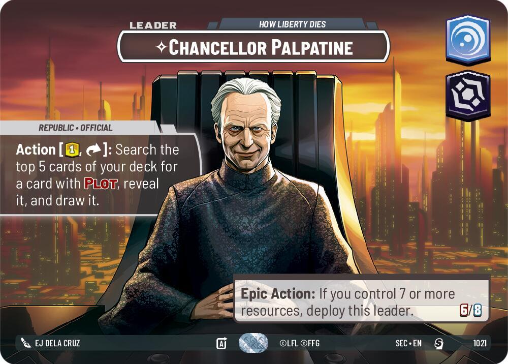Chancellor Palpatine - How Liberty Dies (Showcase) card image