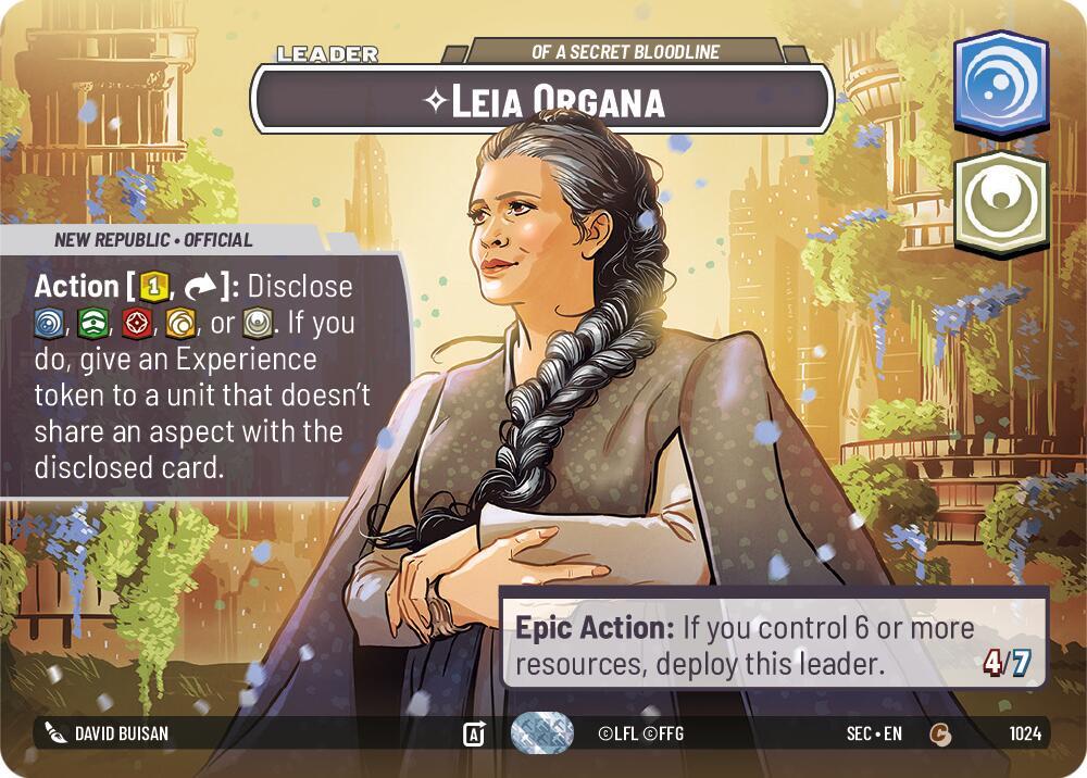 Leia Organa - Of A Secret Bloodline (Showcase) card image