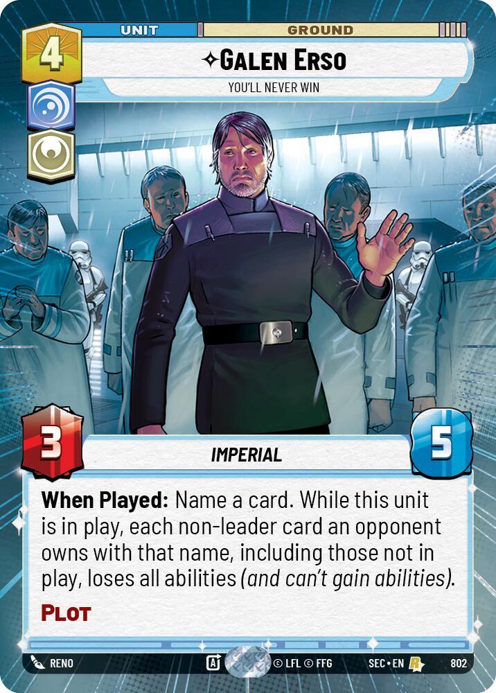Galen Erso - You'll Never Win (Hyperspace Foil) card image
