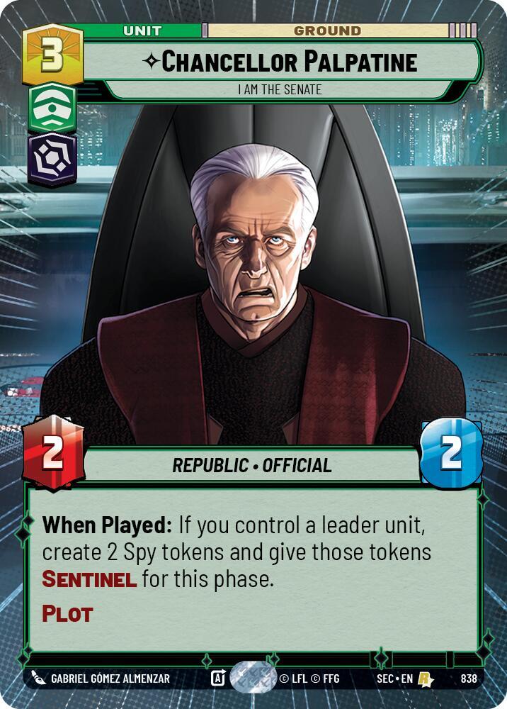 Chancellor Palpatine - I Am the Senate (Hyperspace Foil) card image